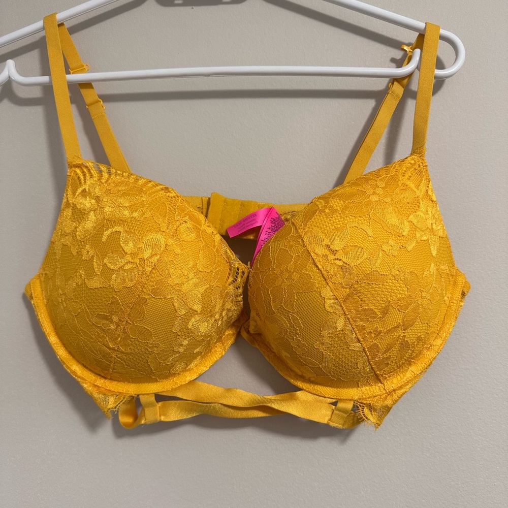 La SENZA Yellow Lace Push-Up Bra